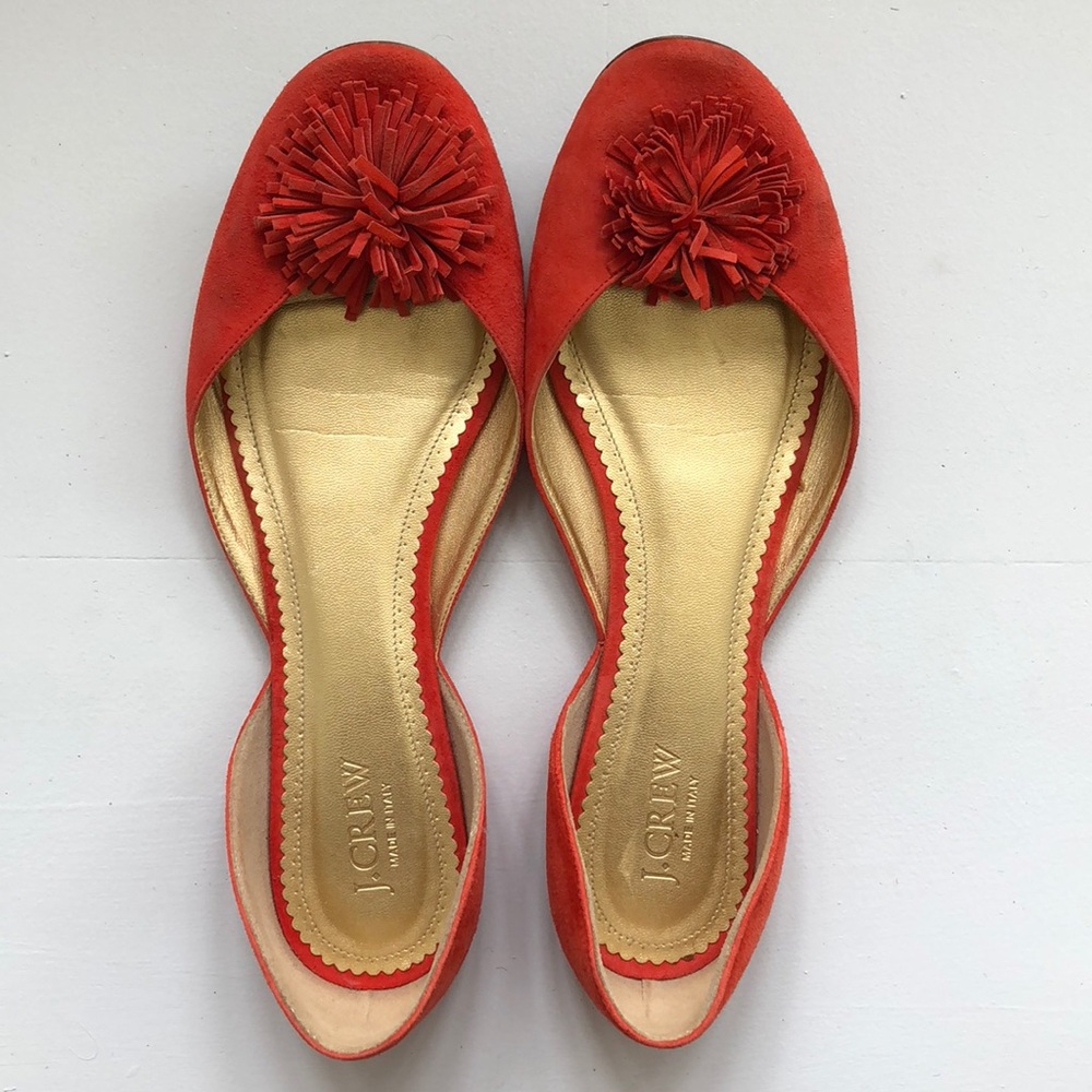 J. Crew pom-pom d’orsay flats